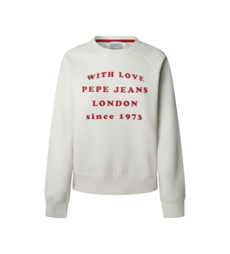 Pepe Jeans para mujer. PL5800011 Sudadera Bel blanco (L), Casual, Algodón