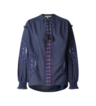 Pepe Jeans para mujer. PL3051425 Camisa Beliza marino (XL), Casual, Algodón, Manga larga