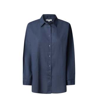 Para mujer. PL3051386 Camisa Bernadette (L), Casual, Lino, Manga larga