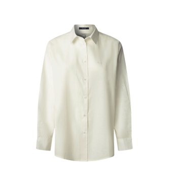 Pepe Jeans para mujer. PL3051386 Camisa Bernadette blanco (XS), Casual, Lino, Manga larga
