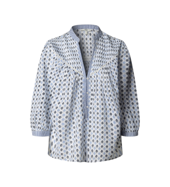 Pepe Jeans para mujer. PL3051371 Camisa Bloom blanco (M), Casual, Algodón, Manga 3/4