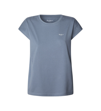 Pepe Jeans para mujer. PL506030 Camiseta Blooma azul (XS), Casual, Algodón, Manga corta