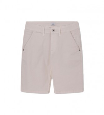 Pepe Jeans unisex para niños. PB800726C75 Pantalón Corto Blueburn blanco (10años= 140cm), Casual, Algodón Orgánico, Sostenible, moda infanti