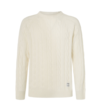 Pepe Jeans para hombre. PM702455 Jersey Camdem blanco (XL), Casual, Algodón, Sostenible