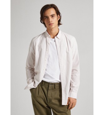 Pepe Jeans para hombre. PM308284 Camisa Polly blanco (S), Casual, Algodón, Manga larga