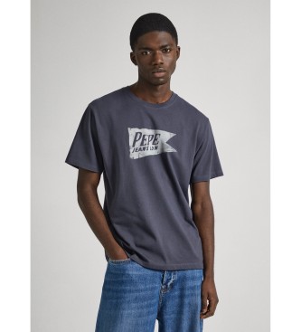 Pepe Jeansvoor mannen. PM509401 Single Cardiff T-shirt donkergrijs (L), Casual, Katoen, Korte mouwen, Duurzaam