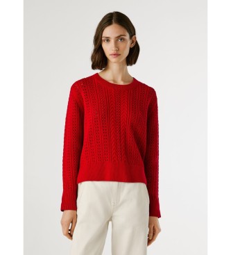 Pepe Jeans para mujer. PL7000019 Jersey Candide rojo (L), Casual, Algodón