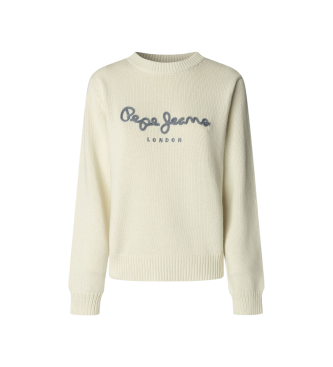 Pepe Jeans para mujer. PL7000024 Jersey Caprice blanco roto (L), Casual, Algodón