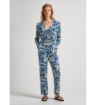 Pepe Jeans para mujer. PL230486 Mono Casandra Print azul (M), Casual, Viscosa, Manga larga