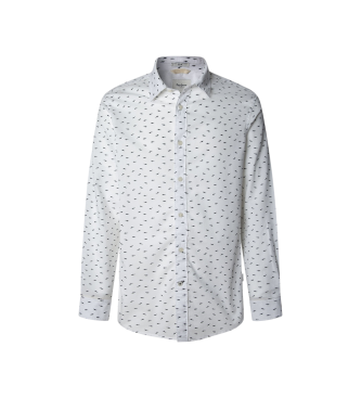 Pepe Jeans para hombre. PM3090845 Camisa Casper blanco (M), Casual, Algodón, Manga larga