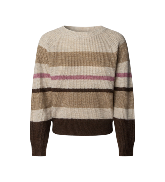 Pepe Jeans para mujer. PL7000046 Jersey Cassandra beige (L), Casual, Poliéster