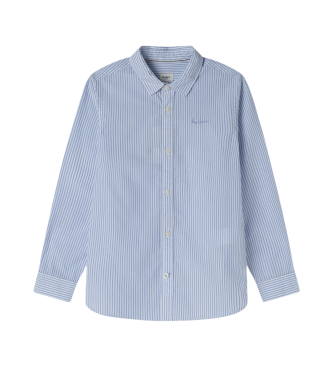 Pepe Jeans para niño. PB302697 Camisa Celso azul (4 Años), Casual, Algodón, Manga larga, Sostenible, moda infantil