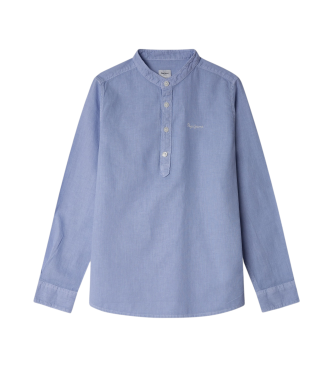 Pepe Jeans para niño. PB302703 Camisa Chamber azul (4 Años), Casual, Algodón, Lino, Manga larga, Sostenible, moda infantil