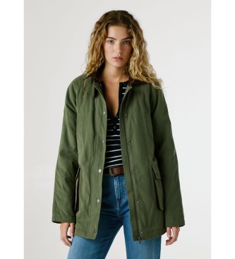 Pepe Jeans para mujer. PL4024352 Chaqueta Tess Verde (M), Casual, Poliéster