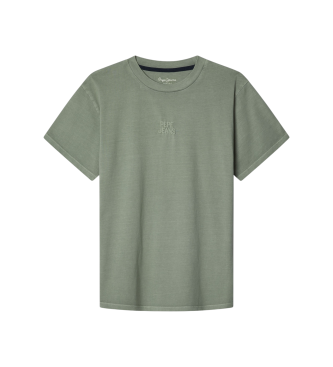 Pepe Jeans para niño. PB503986 Camiseta Charles verde (8años= 128cm), Casual, Algodón, Manga corta, moda infantil