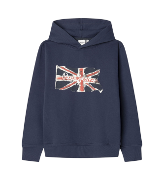 Pepe Jeans para niño. PB581681 Sudadera Clag marino (14Años= 164cm), Casual, Algodón, Sostenible, moda infantil