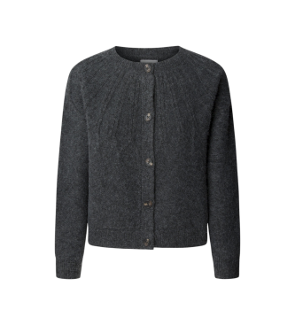 Pepe Jeans för kvinnor. PL7000050 Cardigan Claudia grå (L), Casual, Polyester