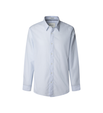 Pepe Jeans para hombre. PM3090836 Camisa Claybourne azul (S), Casual, Algodón, Manga larga