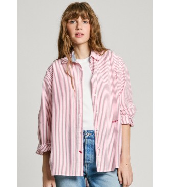 Pepe Jeans para mujer. PL305001 Camisa Clem rojo (XL), Casual, Algodón, Manga larga