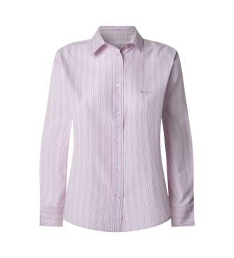Pepe Jeans para mujer. PL305002 Camisa Clever rosa (S), Casual, Algodón, Manga larga