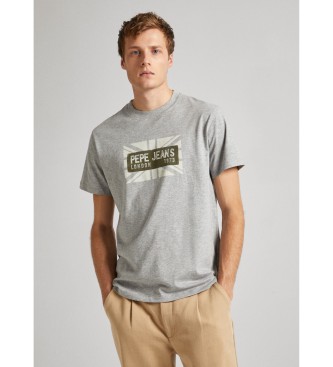 Pepe Jeansvoor mannen. PM509232 T-shirt Credick grijs (M), Casual, Katoen, Korte mouwen, Duurzaam