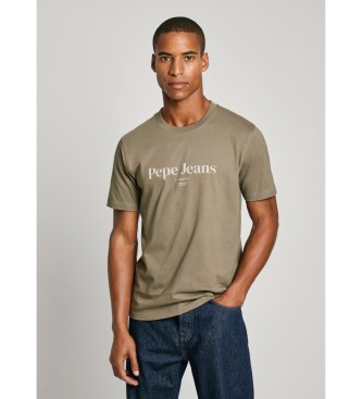 Pepe Jeans para hombre. PM509783 Camiseta Dale verde (M), Casual, Algodón, Manga corta