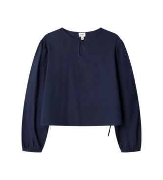 Pepe Jeans para niña. PG3000009 Blusa Dania marino (8años= 128cm), Casual, Viscosa, Manga larga, moda infantil