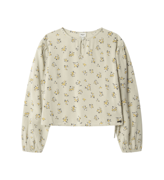 Pepe Jeans para niña. PG3000004 Blusa Danny beige (10Años= 140cm), Casual, Viscosa, Manga larga, moda infantil