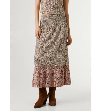 Pepe Jeans para mujer. PL9011906 Falda Daphne marrón (XS), Casual, Algodón