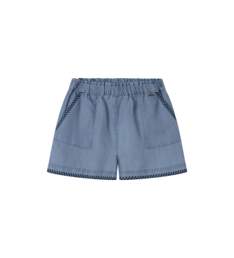 Pepe Jeans para niña. PG800873 Short Darcie azul (12años= 152cm), Casual, Lyocell, moda infantil