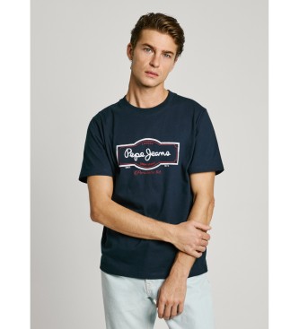 Pepe Jeans para hombre. PM509786 Camiseta Daxton marino (XXL), Casual, Algodón, Manga corta