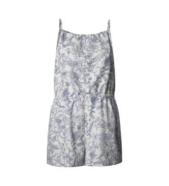 Pepe Jeans para mujer. PL230523 Mono corto Denia azul (L), Casual, Lino, Sin mangas / Tirantes