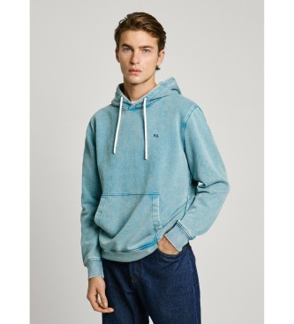 Pepe Jeans para hombre. PM582821 Sudadera Denim azul (L), Casual, Algodón, Manga larga, Sostenible