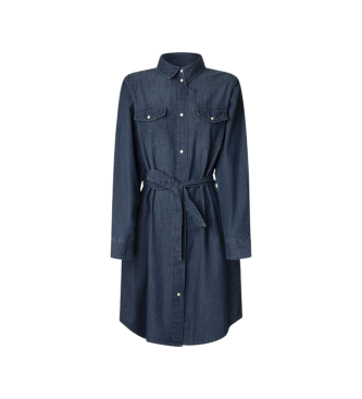 Para mujer. PL95376845A0 Vestido Camisero Denim (L), Casual, Algodón, Manga larga