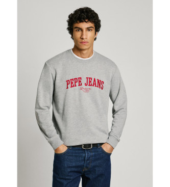 Pepe Jeans para hombre. PM582826 Sudadera Derril Crew gris (M), Casual, Algodón, Sostenible