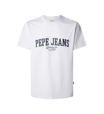 Pepe Jeans para hombre. PM509766 Camiseta Derril blanco (L), Casual, Algodón, Manga corta