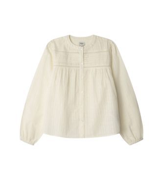 Pepe Jeans para niña. PG3000005 Blusa Didy beige (8años= 128cm), Casual, Algodón, Manga larga, moda infantil
