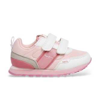 Pepe Jeans para niña. PGS400011 Zapatillas Sublin Sweet rosa (30), Tela, Plano, Velcro, Casual, Deportivo, moda infantil