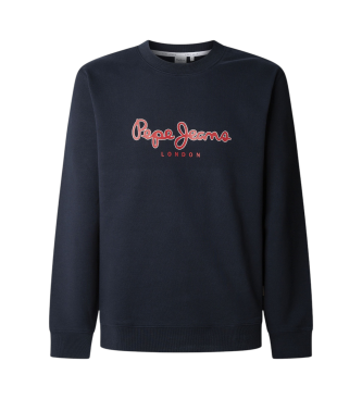 Pepe Jeans para hombre. PM582827 Sudadera Duke Crew marino (S), Casual, Algodón, Sostenible