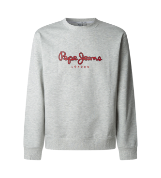 Pepe Jeans para hombre. PM582827 Sudadera Duke Crew gris (XL), Casual, Algodón, Sostenible