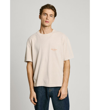 Pepe Jeans para hombre. PM509773 Camiseta Duster beige (XL), Casual, Algodón, Manga corta, Sostenible