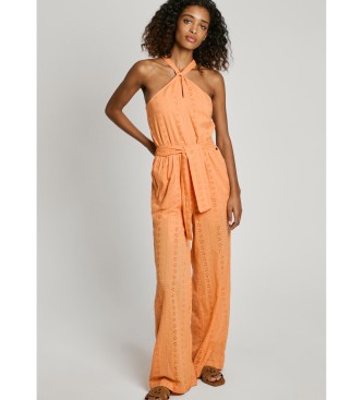 Pepe Jeans para mujer. PL230514 Mono Edith naranja (XS), Casual, Viscosa, Sin mangas / Tirantes