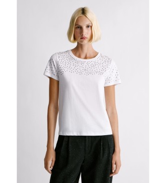 Pepe Jeans para mujer. PL5000056 Elodie (XS), Blanco, Casual, Algodón, Manga corta
