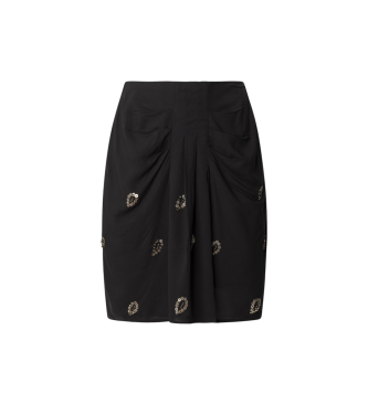 Pepe Jeans para mujer. PL901214 Falda corta Emeric negro (L), Casual, Viscosa