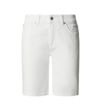 Pepe Jeans para mujer. PL80000381CA Short Fitted Poppy blanco (33), Casual, Algodón