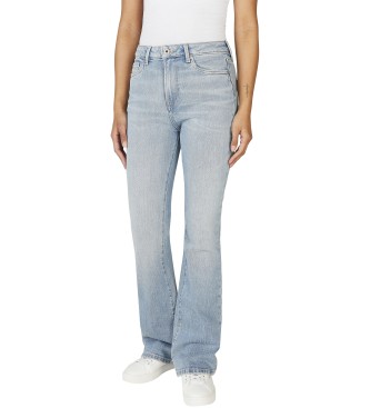 Pepe Jeans para mujer. PL204733MS9 Jeans Flare Dion azul (26/30), Casual, Algodón, Denim, Sostenible