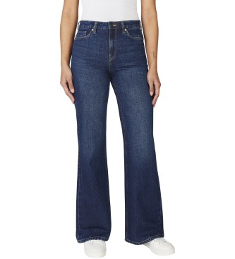 Pepe Jeans para mujer. PL204734EF1 Jeans en fit flare Willa azul (27/30), Casual, Denim, Algodón Orgánico, Sostenible
