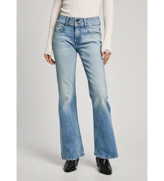 Pepe Jeans para mujer. PL204878PG0 Jeans Flare azul (31/32), Casual, Algodón, Denim, Sostenible