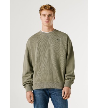 Pepe Jeans para hombre. PM5800154 Sudadera Geo Small Logo verde (L), Casual, Algodón