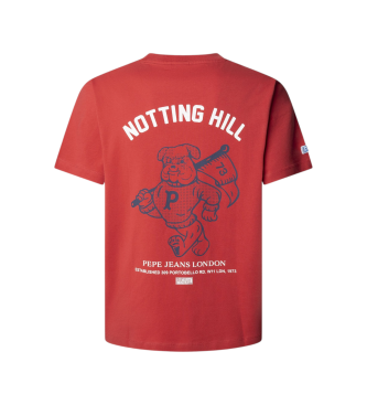 Pepe Jeans para hombre. PM5010319 Camiseta Gideon rojo (XS), Casual, Algodón, Manga corta